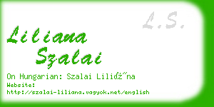 liliana szalai business card